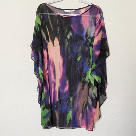 Trina Turk Anissa Silk Dress Sz 6 - Picture 3 of 9